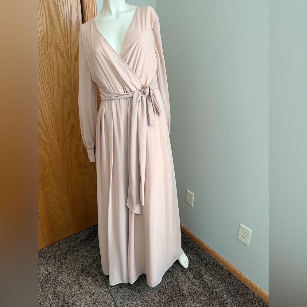 Baltic Born Soft Pink Long Sleeve Lydia Maxi Dress